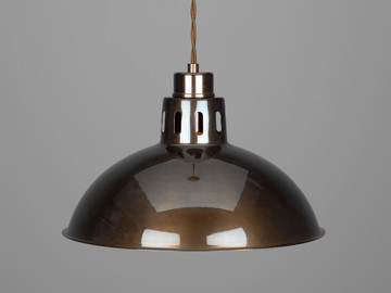 PARIS INDUSTRIAL PENDANT - Handmade brass pendant lamp by mullan lighting - view 2